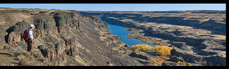 Deep Lake, Dry Falls area carved by the Ice Age Floods.