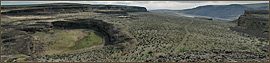 Huge nine acre pothole. Lake Lenore in the distance.