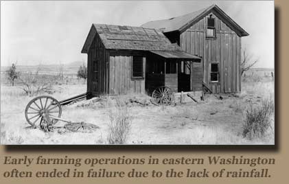 Failed farming operation in the Columbia Basin - Rufus Woods image CWU.