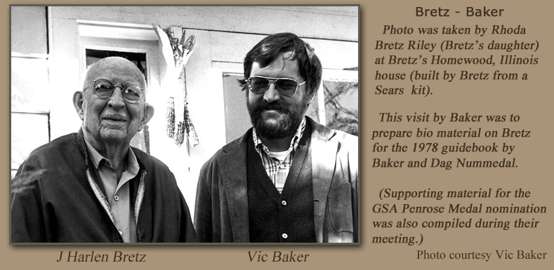 J Harlen Bretz and Vic Baker - Spokane Floods.