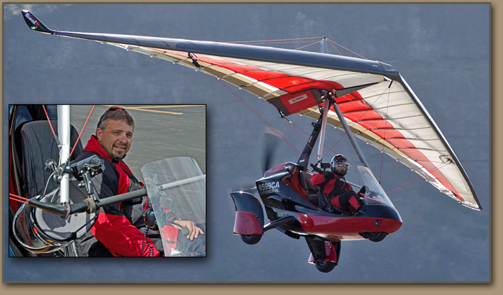 Tom Tabbert flying DTA Trike.