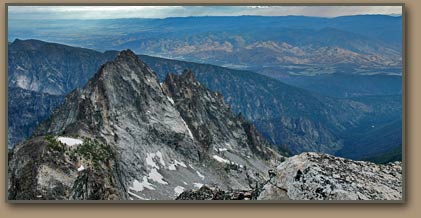 View from Trapper Peak summit to Bitterroot Valley.